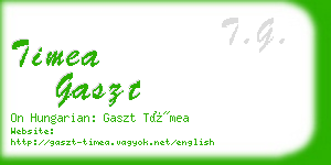 timea gaszt business card